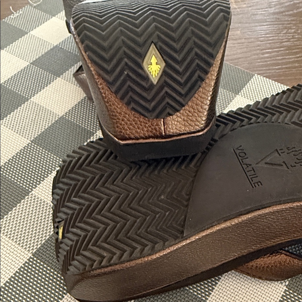 Volatile Black and Bronze Sandals - Picture 4 of 8